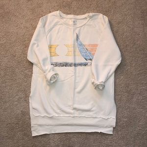 Sol Angeles Off White Long Sleeve Graphic Crew